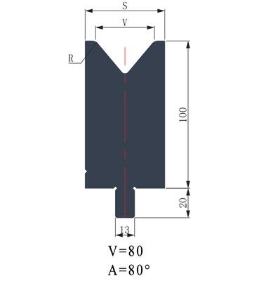 LYNCCN WAY100.80 V80 Custom Hydraulic Press Brake Tooling Single V Die